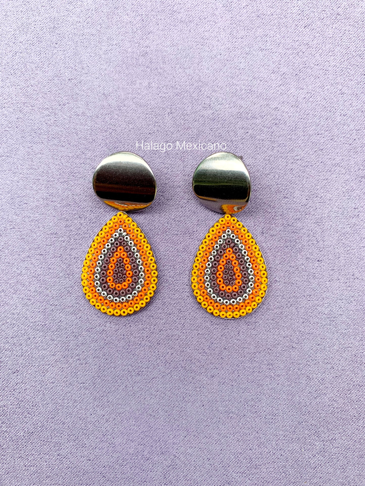 Aretes en forma de gota grande Día de Muertos