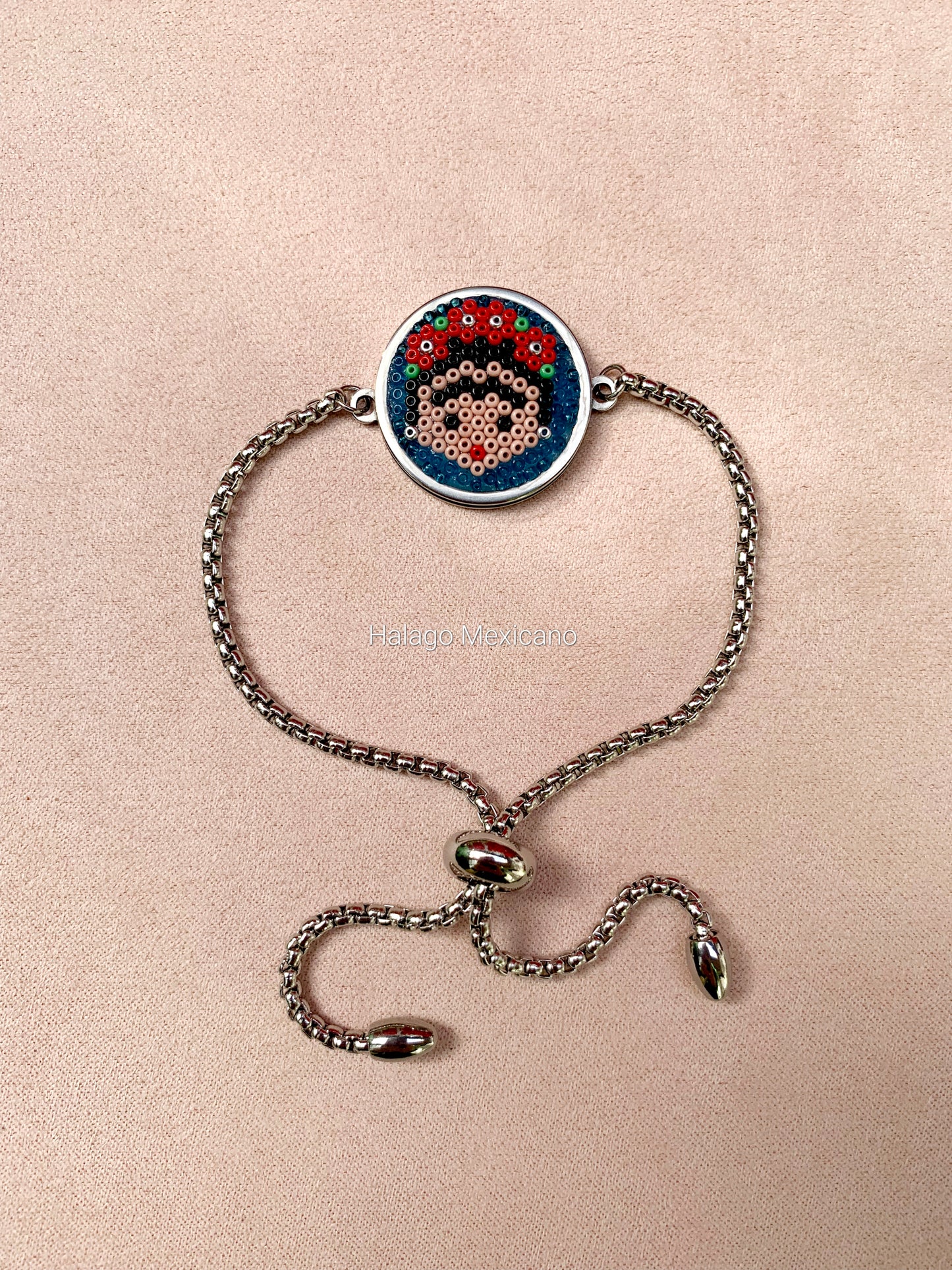 Pulsera redonda Frida plateada