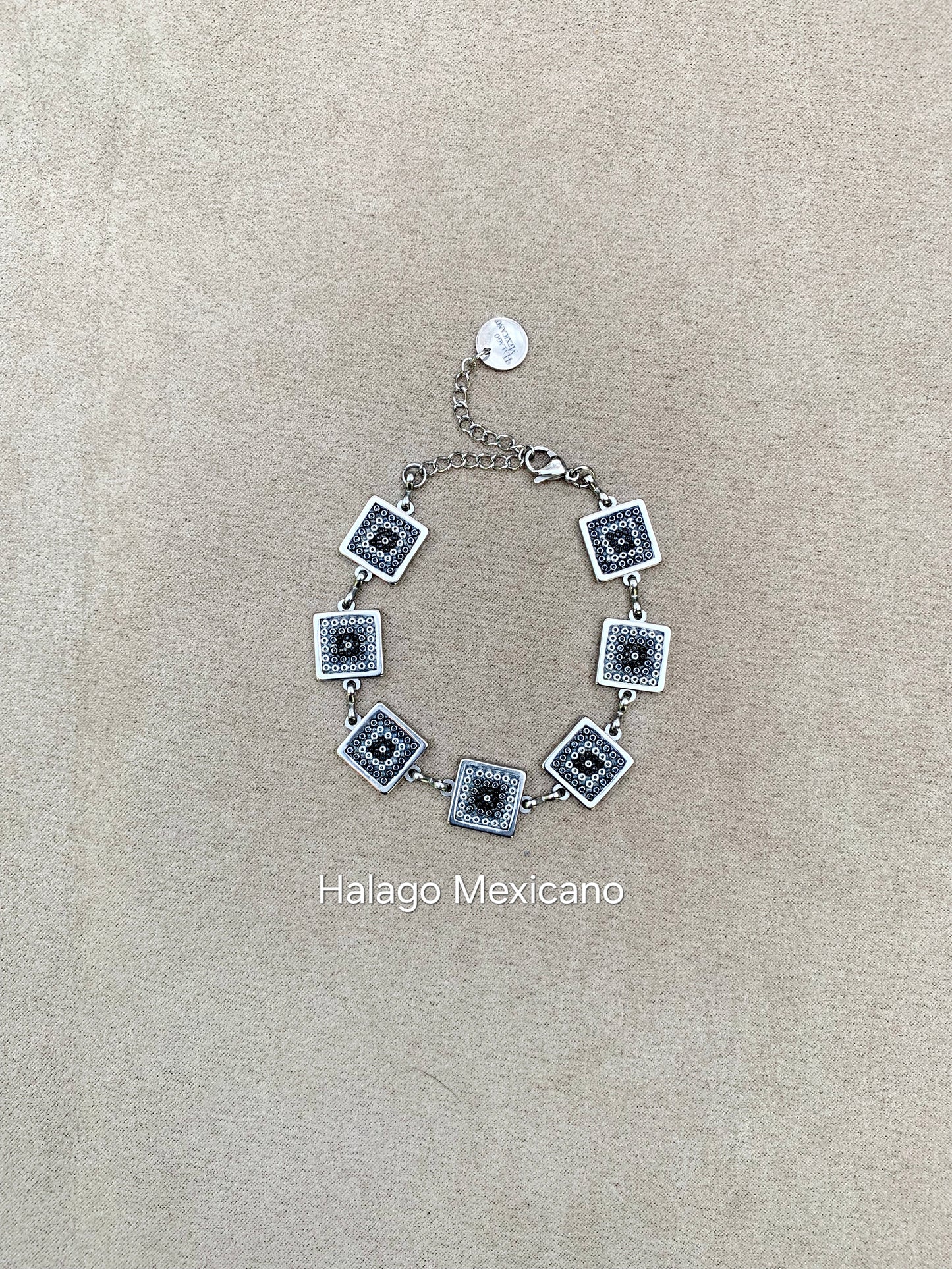 Pulsera de cuadros de color NEGRO