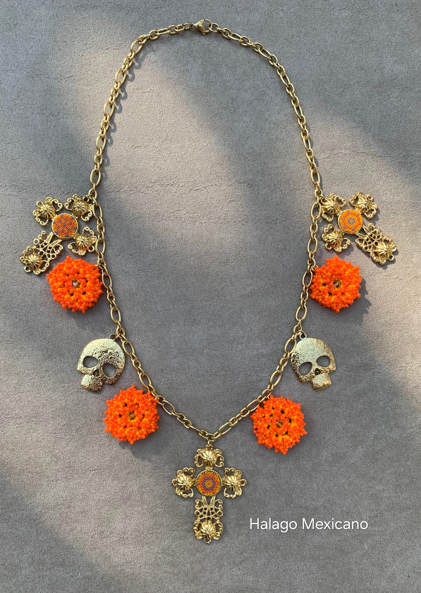 Collar Flor de Cempasúchil