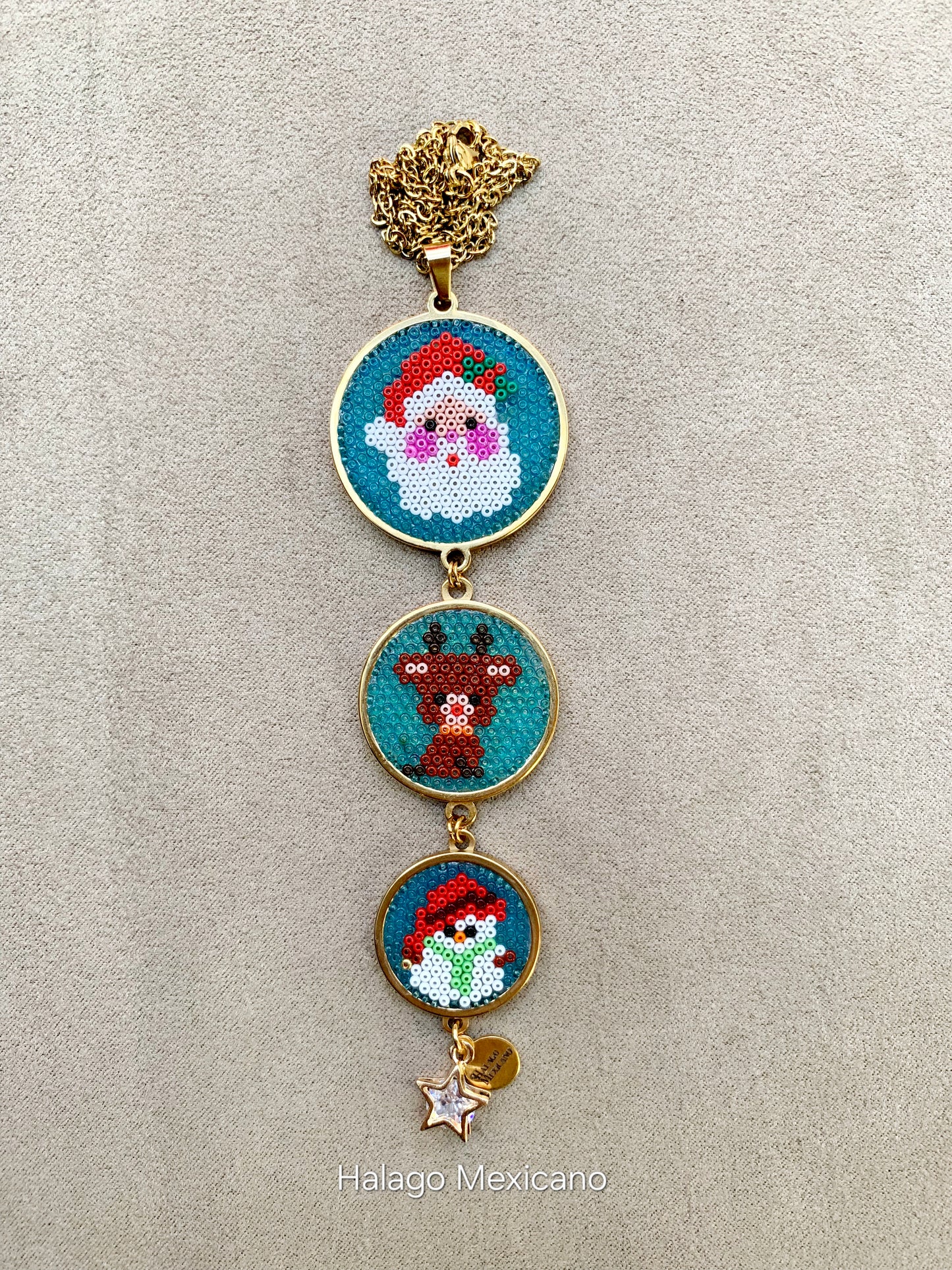 Collar Santa, Rodolfo el Reno y Muñeco de Nieve
