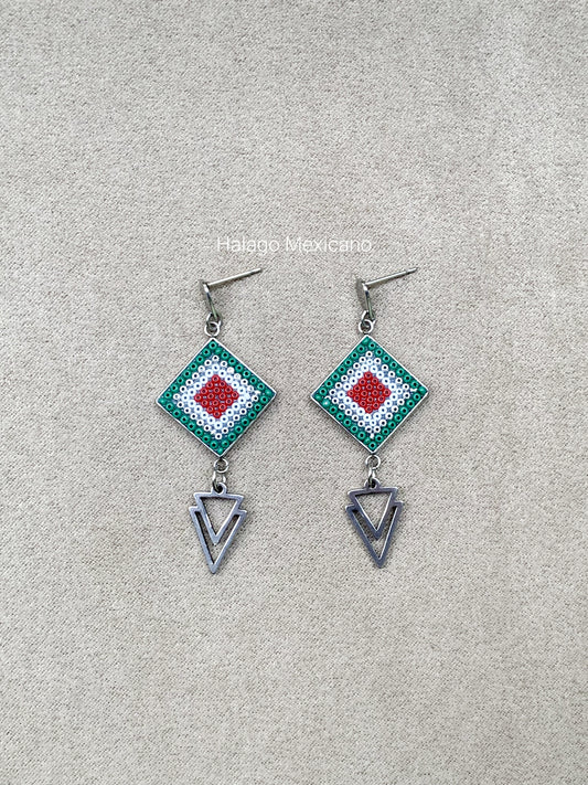 Aretes rombo Colores de México