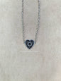 Collar de corazón mediano de color NEGRO